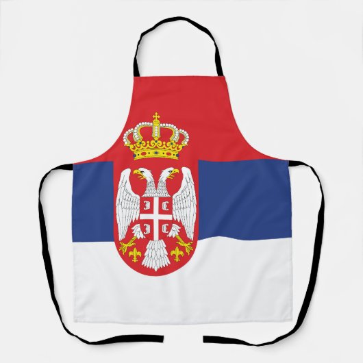 セルビア国旗 エプロン (正面)