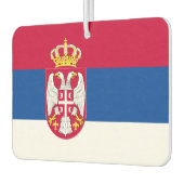 セルビア国旗 カーエアーフレッシュナー (左)