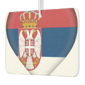 セルビア国旗 カーエアーフレッシュナー (左)