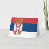 セルビア国旗 カード (正面)