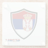 セルビア国旗 ガラスコースター (裏面)