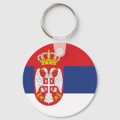 セルビア国旗 キーホルダー (正面)