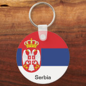 セルビア国旗 キーホルダー (正面)