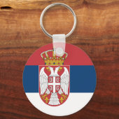セルビア国旗 キーホルダー (正面)
