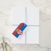 セルビア国旗 ギフトタグ (より糸つき)