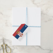 セルビア国旗 ギフトタグ (より糸つき)