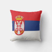 セルビア国旗 クッション (正面)