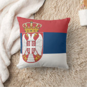 セルビア国旗 クッション (ブランケット)