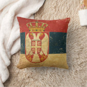 セルビア国旗 クッション (ブランケット)