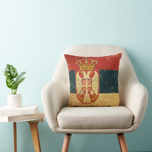 セルビア国旗 クッション (椅子)