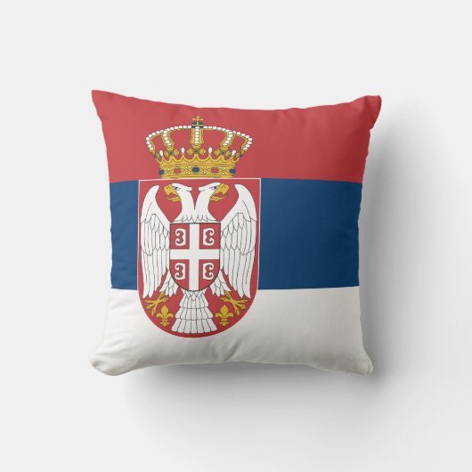 セルビア国旗 クッション (正面)
