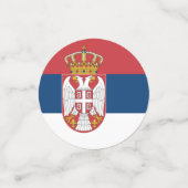 セルビア国旗 コンフェッティ (スモール正面)