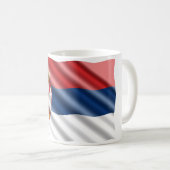 セルビア国旗 コーヒーマグカップ (正面右)