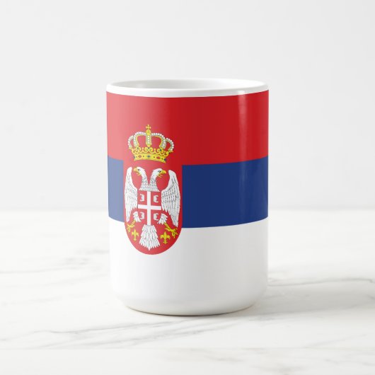 セルビア国旗 コーヒーマグカップ (中央)