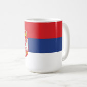セルビア国旗 コーヒーマグカップ (正面右)