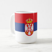 セルビア国旗 コーヒーマグカップ (正面左)