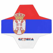 セルビア国旗 サッカーボール (フラット)
