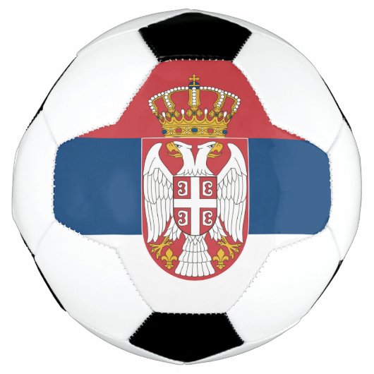 セルビア国旗 サッカーボール (正面)