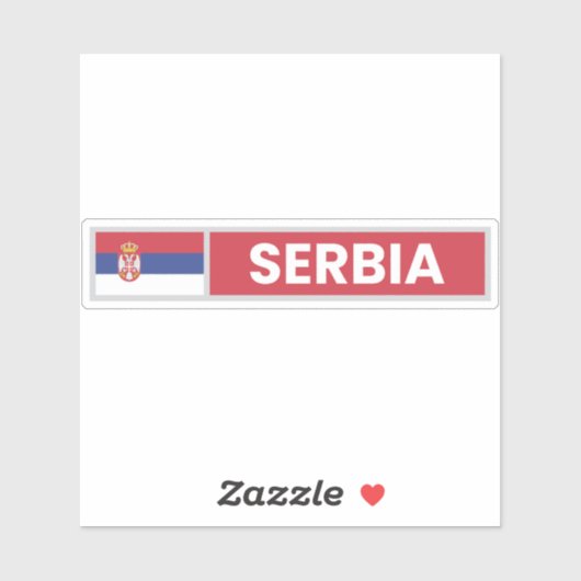 セルビア国旗 シール (シート)