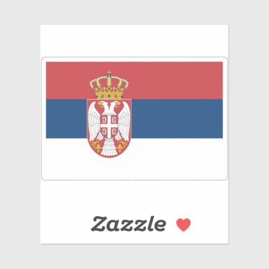 セルビア国旗 シール (シート)