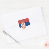 セルビア国旗 スクエアシール (封筒)