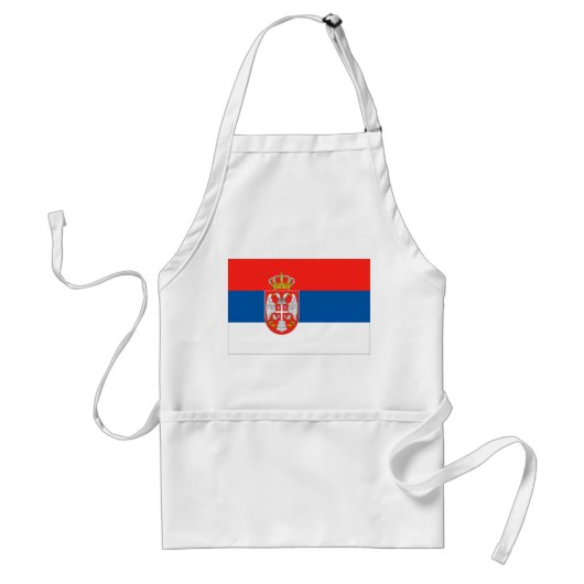セルビア国旗 スタンダードエプロン (正面)