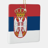 セルビア国旗 セラミックオーナメント (右)
