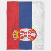 セルビア国旗 – セルビア伝統のタペストリー フリースブランケット (正面)