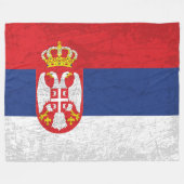 セルビア国旗 – セルビア伝統のタペストリー フリースブランケット (正面(横))