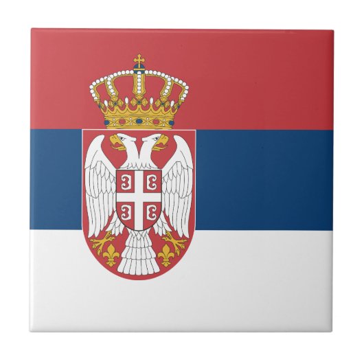 セルビア国旗 タイル (正面)