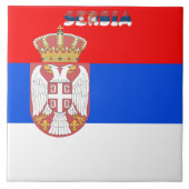 セルビア国旗 タイル (正面)