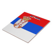 セルビア国旗 タイル (側面)