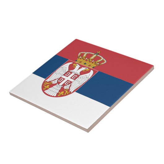 セルビア国旗 タイル (側面)
