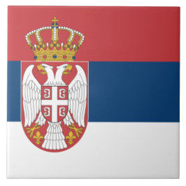 セルビア国旗 タイル