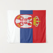 セルビア国旗 タペストリー (正面(横))