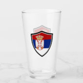 セルビア国旗 タンブラーグラス (正面)