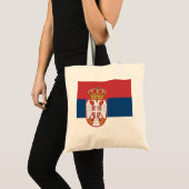 セルビア国旗 トートバッグ (正面(商品))