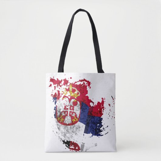 セルビア国旗 トートバッグ (正面)