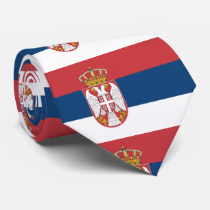 セルビア国旗 ネクタイ