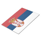 セルビア国旗 ノートパッド (アングル)