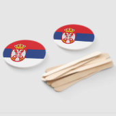 セルビア国旗 ハンドファン (組立なし)
