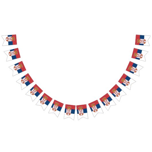 セルビア国旗 バンティングフラッグ (全)