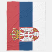 セルビア国旗 フリースブランケット (正面)