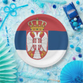 セルビア国旗 ペーパープレート (パーティー)