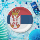 セルビア国旗 ペーパープレート (パーティー)