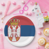 セルビア国旗 ペーパープレート (パーティー)