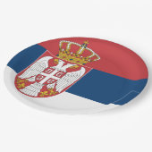 セルビア国旗 ペーパープレート (アングル)