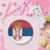 セルビア国旗 ペーパープレート (パーティー)