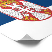 セルビア国旗 ポスター (角)