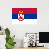 セルビア国旗 ポスター (ホームオフィス)